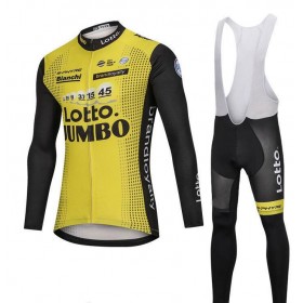 Tenue Cycliste Manches Longues et Collant à Bretelles 2018 LottoNL-Jumbo N001
